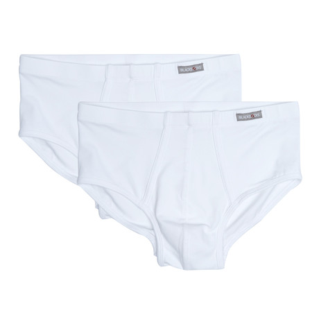 Blacksocks // Augustine Brief // White // Pack of 2 (S(29"-32"))