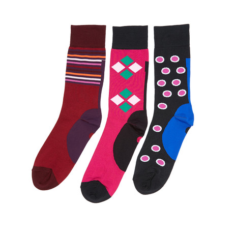 Blacksocks // Funky Socks // Black // Pack of 3 (US: (8.5-10))