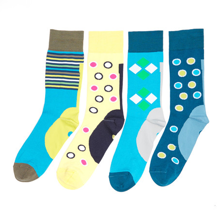 Blacksocks // Funky Socks // Blue // Pack of 4 (US: (8.5-10))