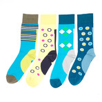 Blacksocks // Funky Socks // Blue // Pack of 4 (US: (10.5-11.5))