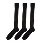 Blacksocks // Classic Knee Socks // Black // Pack of 3 (US: (10.5-11.5))