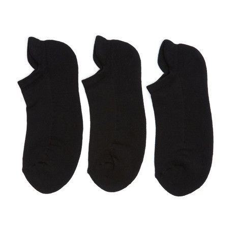 Blacksocks // Shorty Sneaker Socks // Black // Pack of 3 (US: (8.5-10))