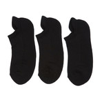 Blacksocks // Shorty Sneaker Socks // Black // Pack of 3 (US: (12-13.5))