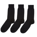 Blacksocks // Cashmere Silk Socks // Black // Pack of 3 (US: (12-13.5))