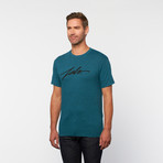 Signature Select Tee // Cyan + Black Heather (S)