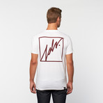 Geezer 3 Select Tee // White + Burgundy (S)