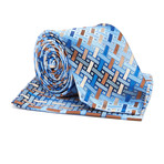 Tie + Hanky Set // Tan + Blue Dash