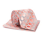 Tie + Hanky Set // Coral Dot