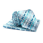 Tie + Hanky Set // Teal Dash