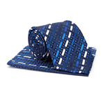 Tie + Hanky Set // Navy Blue Dash