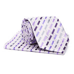Tie + Hanky Set // Purple + Silver Dash