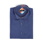 Bespoke // Jerimiah Button-Up Shirt // Navy (L)