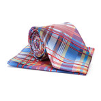 Tie + Hanky Set // Red + Blue Plaid