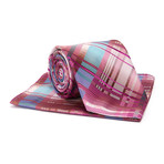 Tie + Hanky Set // Teal + Pink Plaid