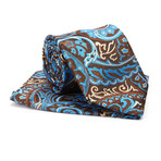 Tie + Hanky Set // Blue + Brown Paisley
