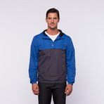 Apollo Nylon Pop Over Hood // Blue (L)