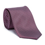 Silk Tie // Purple + White Polka Dots