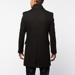 Georges Rech // Wool Officers Top Coat + Zipper Hand Warmers // Black (Euro: 46)