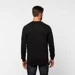 Chambray Trim Henley // Black (XL)