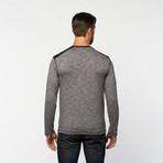 Contrast Pocket Henley // Black (M)