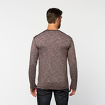 Contrast Pocket Henley // Fired Brick (M)