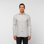 UNANYME Button Up Dress Shirt // Black + White (M)