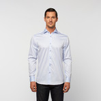 UNANYME Button Up Dress Shirt // Light Blue Solid (L)