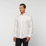 UNANYME Button Up Dress Shirt // White Double Stripe (2XL)