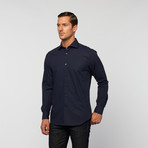 UNANYME Button Up Dress Shirt // Midnight Navy (2XL)