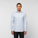 UNANYME Button Up Dress Shirt // Textured Light Blue (S)