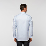 UNANYME Button Up Dress Shirt // Textured Light Blue (2XL)