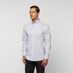 UNANYME Button Down Dress Shirt // Blue Microgrid (S)