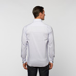 UNANYME Button Down Dress Shirt // Blue Microgrid (S)