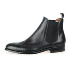 Leather Brogue Chelsea Boot // Black (US: 7)