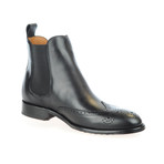 Leather Brogue Chelsea Boot // Black (US: 7)