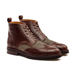 Herringbone Brogue Boot // Brown (US: 9)