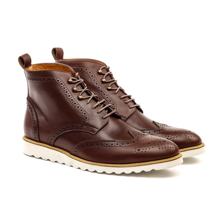 Leather Sport Brogue Boot // Brown (Euro: 39)