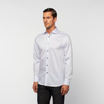 UNANYME Button Up Dress Shirt // Pale Blue Stripe (2XL)