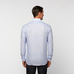 UNANYME Button Up Dress Shirt // Blue Diamond (2XL)