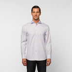 UNANYME Button Up Dress Shirt // Purple Multi (S)