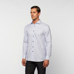 UNANYME Button Up Dress Shirt // Sky Blue Stripe (L)