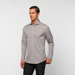 UNANYME Button Up Dress Shirt // Purple Plaid (S)