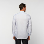 UNANYME Button Up Dress Shirt // Sky Blue Microstripe (XL)