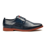 Textured Upper Lace-Up Derby // Navy (US: 6.5)