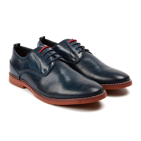 Textured Upper Lace-Up Derby // Navy (US: 6.5)
