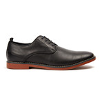 Textured Upper Lace-Up Derby // Black (US: 6.5)