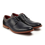 Lace-Up Derby + Contrast Stitching // Navy (US: 8.5)