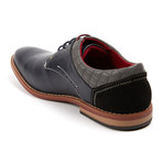 Lace-Up Derby + Contrast Stitching // Navy (US: 8.5)