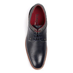 Lace-Up Derby + Contrast Stitching // Navy (US: 8.5)