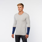Striped Long-Sleeve Shirt // Light Grey Stripe (S)